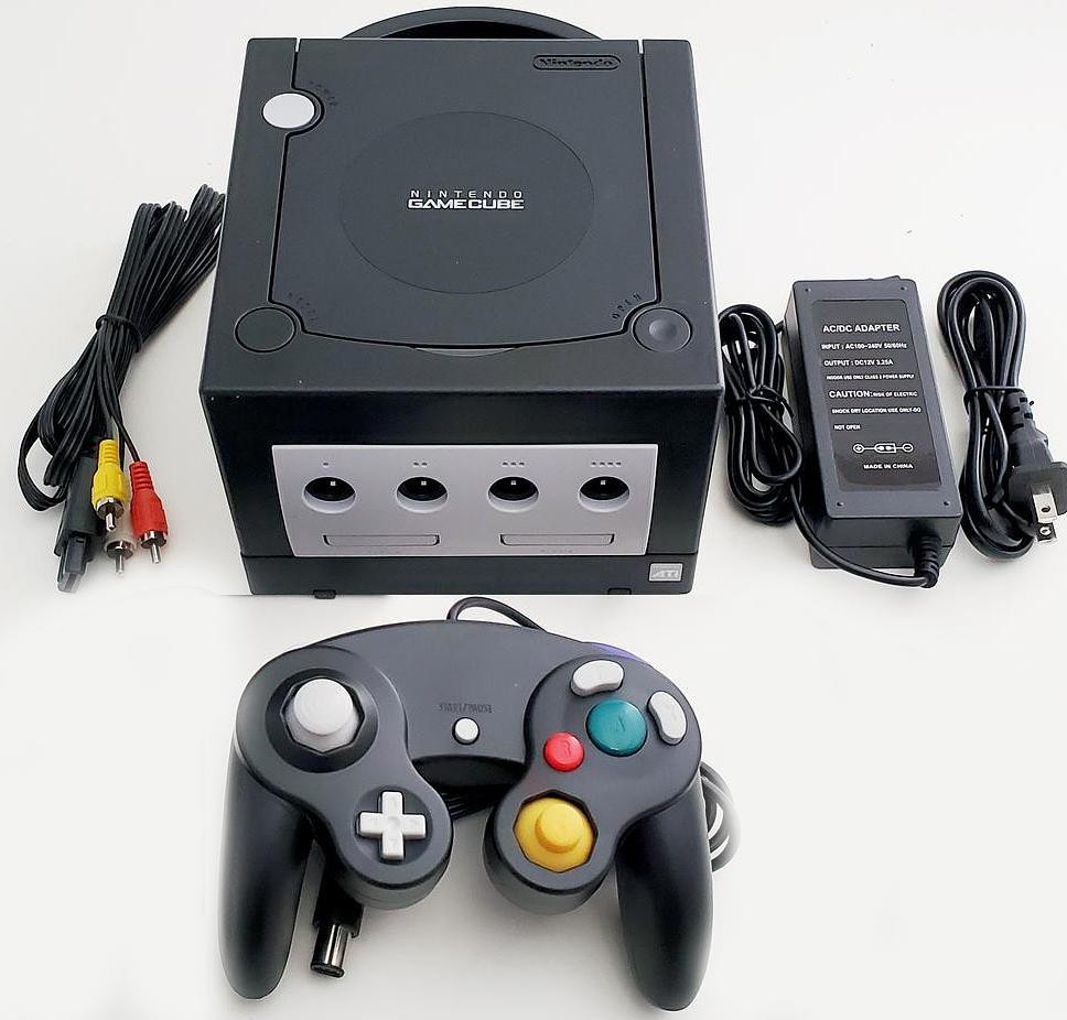 Vintage Nintendo GameCube Black System Console DOL-001 Harvest Moon Game Bundle