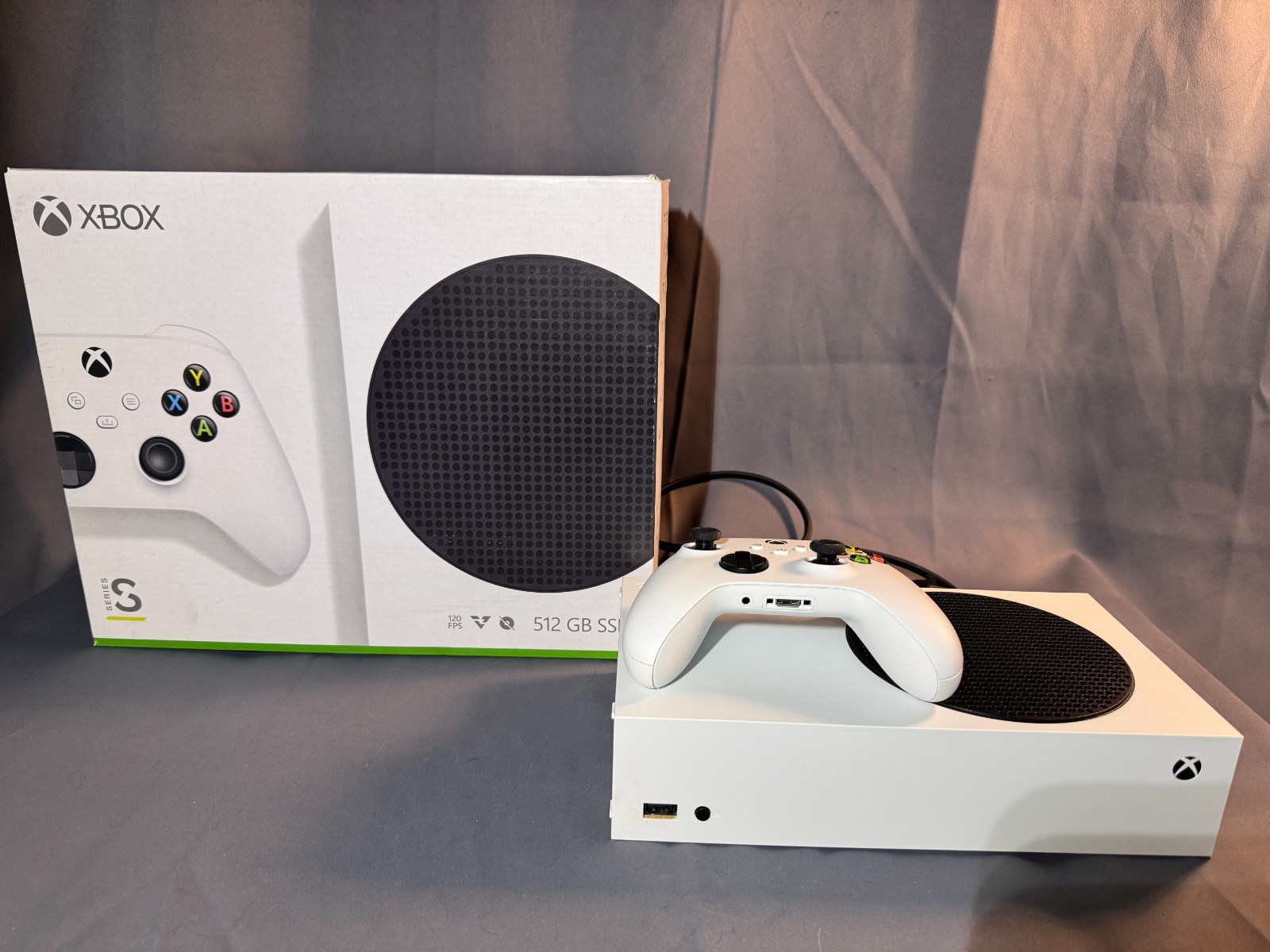 Microsoft Xbox Series S 512GB White Console w/ Controller, Box, Inserts, Tested