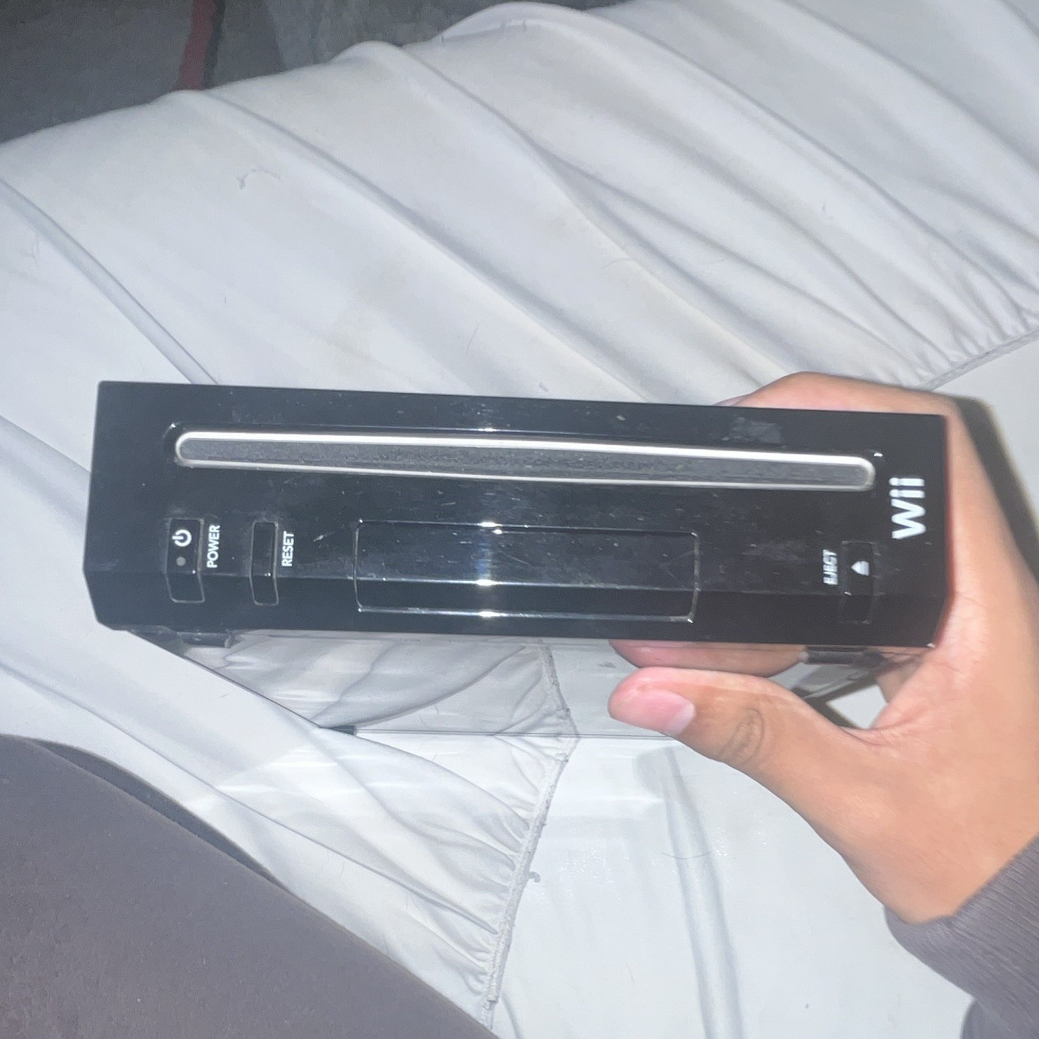 Nintendo Wii Black Console RVL-001(USA) NTSC-U/C Wi-Fi AV Cable Sensor Bar