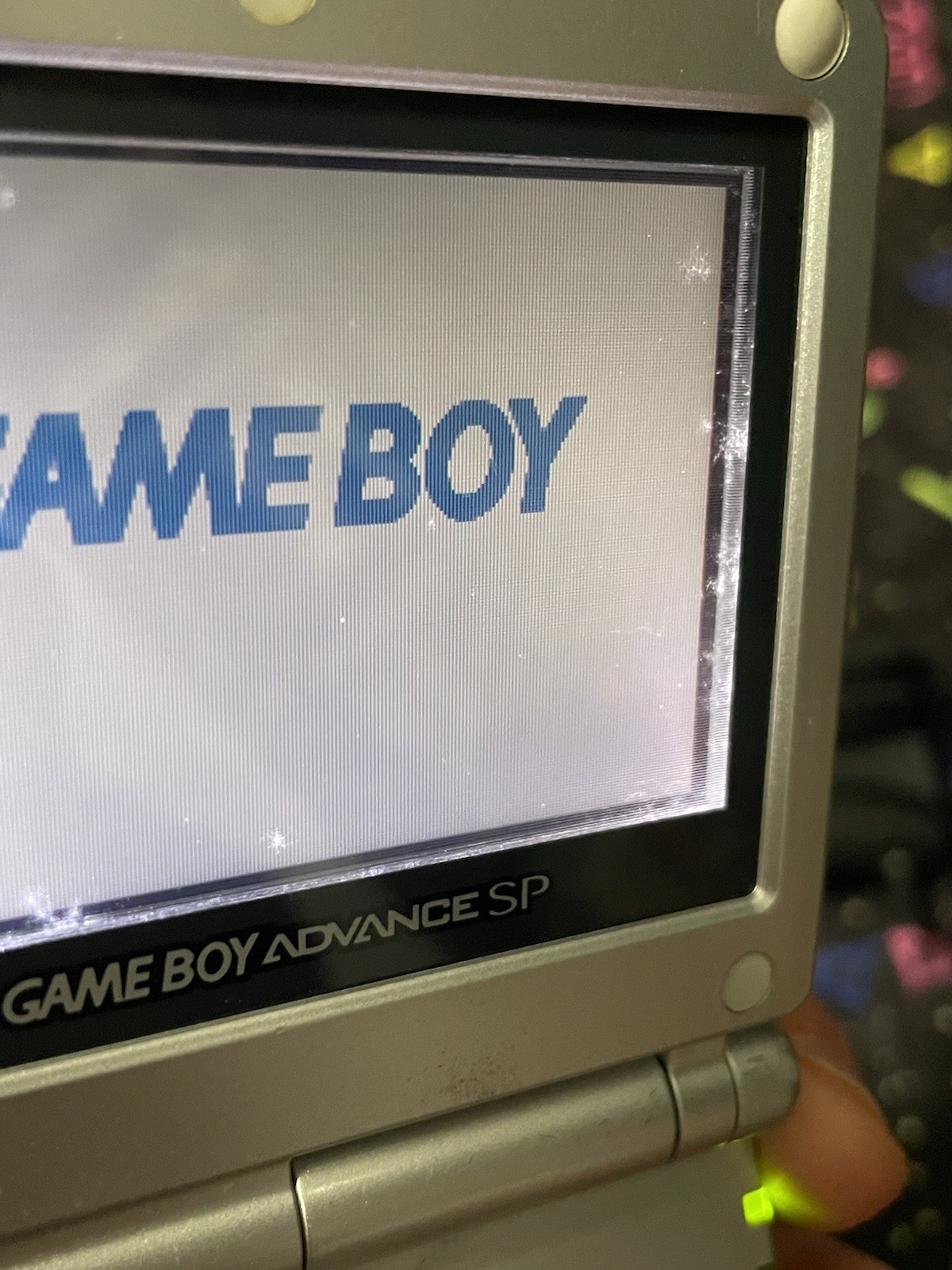 Nintendo Gameboy Advance SP • silver • with carrying case and game