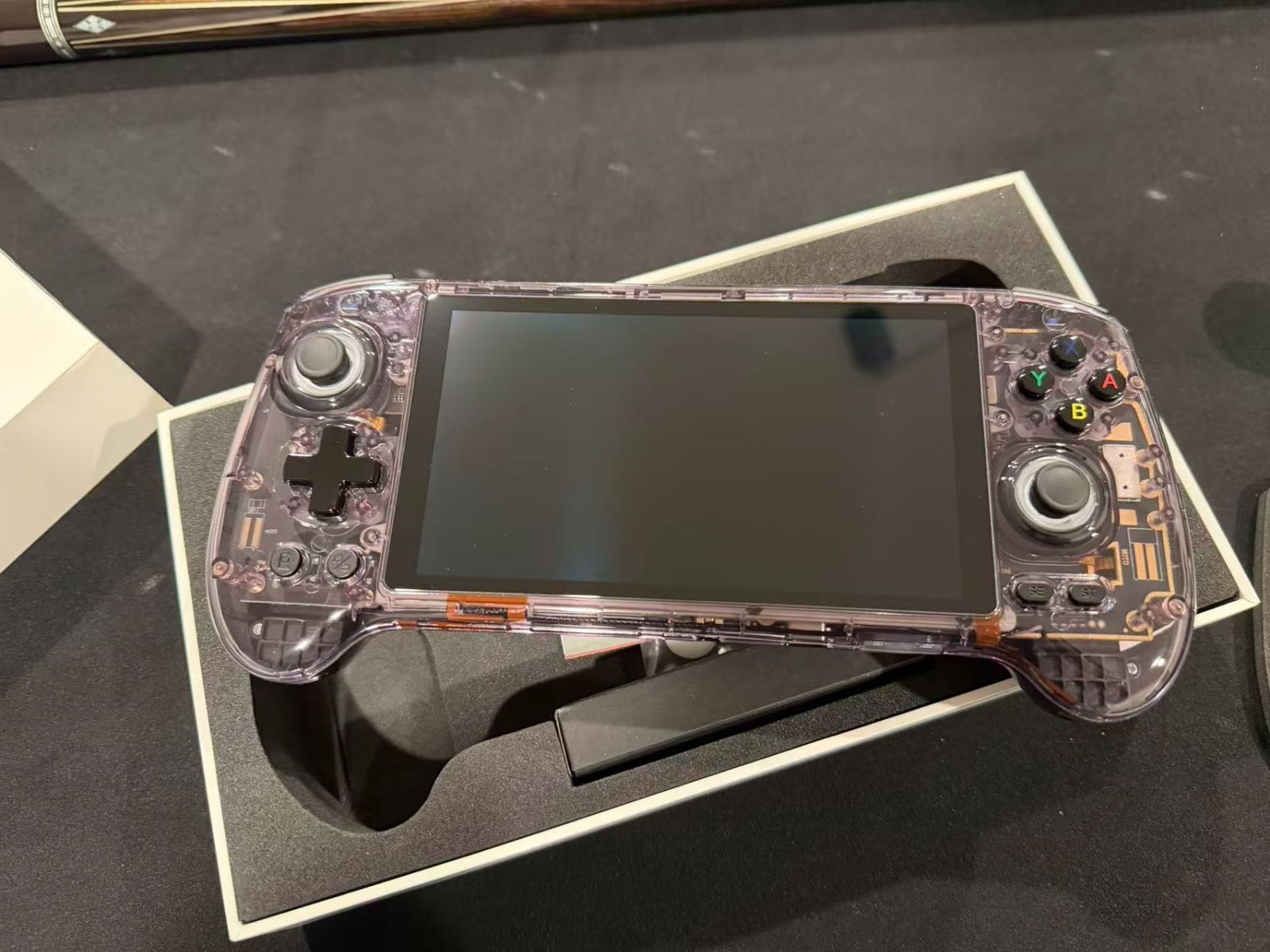anbernic rg557 clear purple no games with carrying case
