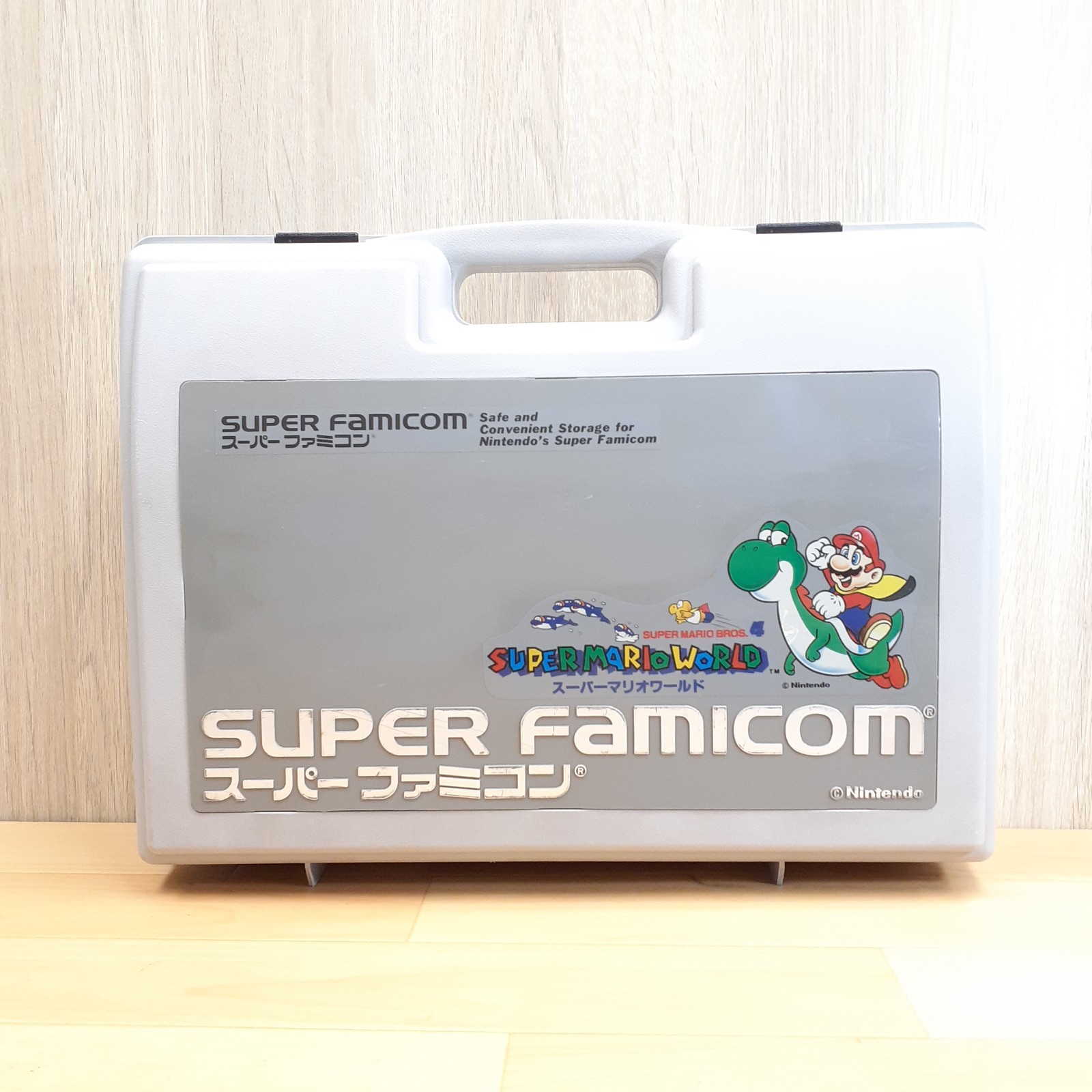 Nintendo Super Famicom Console with Mario World Storage Case &Game Japanese SNES