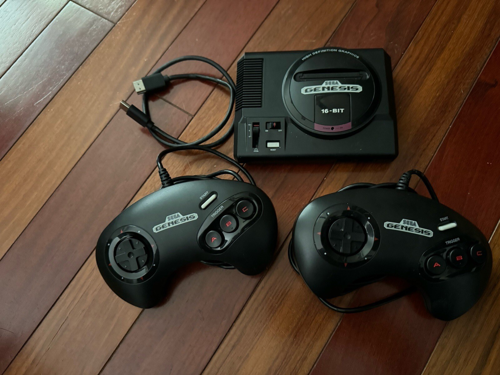 Sega Genesis Model 1601 Console Tested Works Two Controllers NO Power cord
