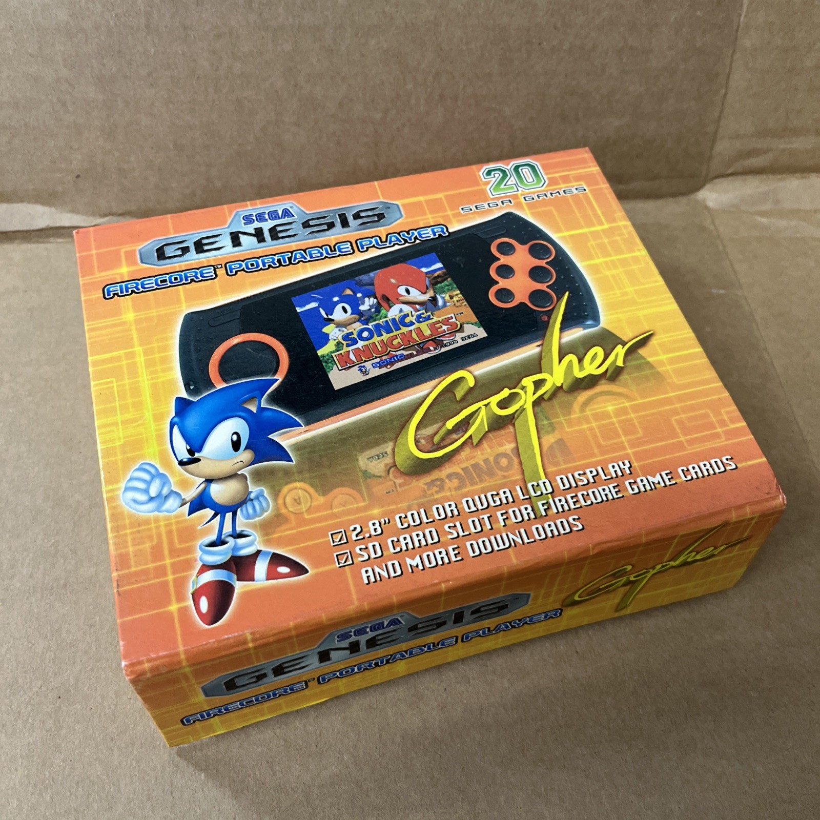 AT Games Sonic Portable Player 2.8” Color LCD Display 20 Games – New, Rare Item!