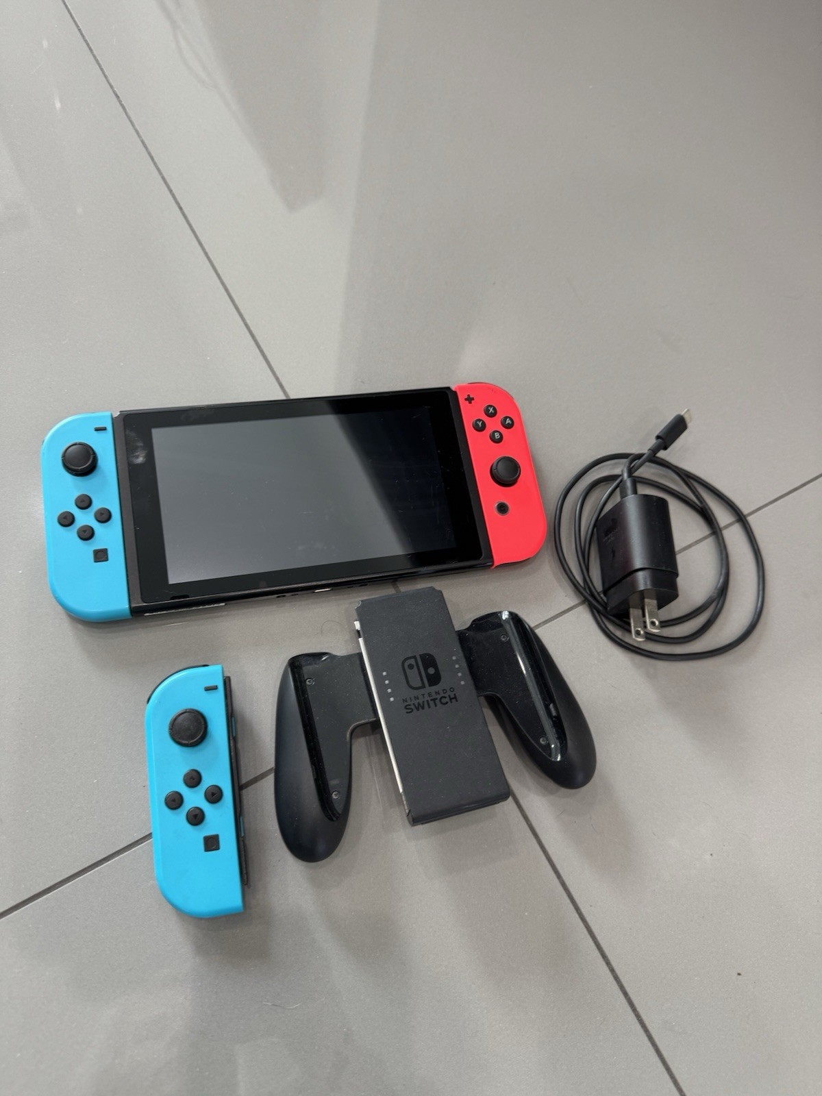 Nintendo Switch with Neon Blue & Neon Red