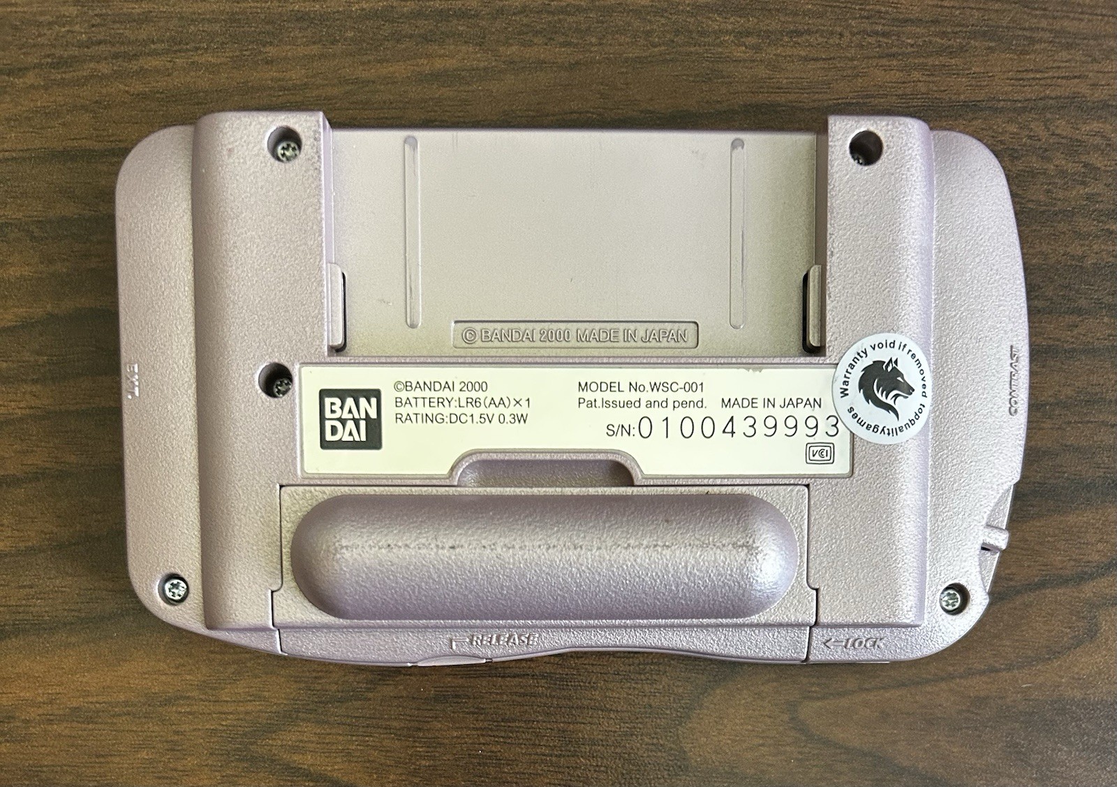 pearl pink Bandai Wonderswan Color WSC w/ Backlit IPS Screen-FAST SHIPPING