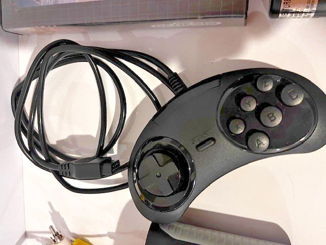 AtGames Sega Genesis Console with Built-In Games Controllers & Twin Cobra Game