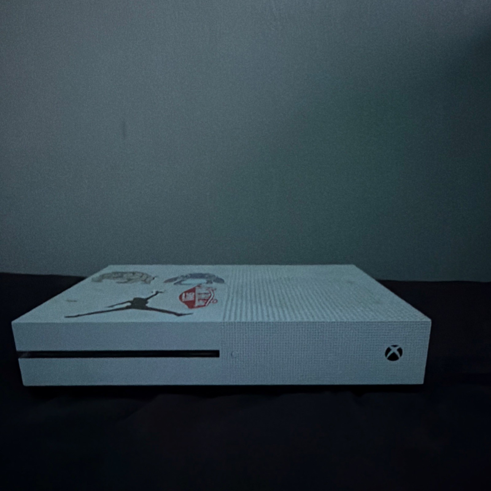 Microsoft Xbox One S White Console with Stickers, Wi-Fi Capability, HDMI, USB