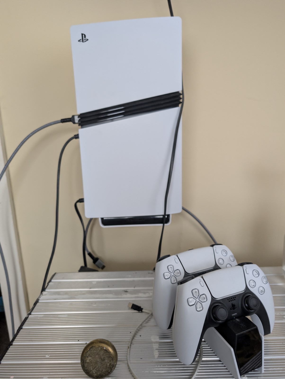 Sony PlayStation 5 Pro Console White 2TB w/ Disc Drive/2 controllers/dock