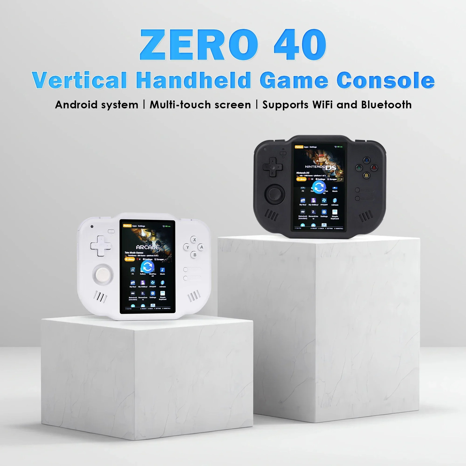 AMPOWN ZERO 40 Video Game Console 4” IPS Multi-touch Screen Android A133P Suppo