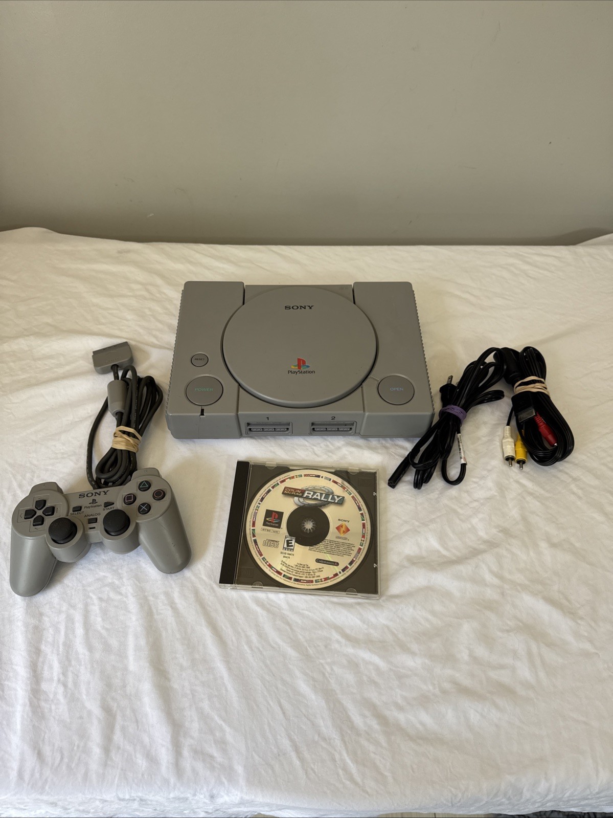 Sony PlayStation PS1 Console Controller Cables SCPH-9001 Colin McRae Rally