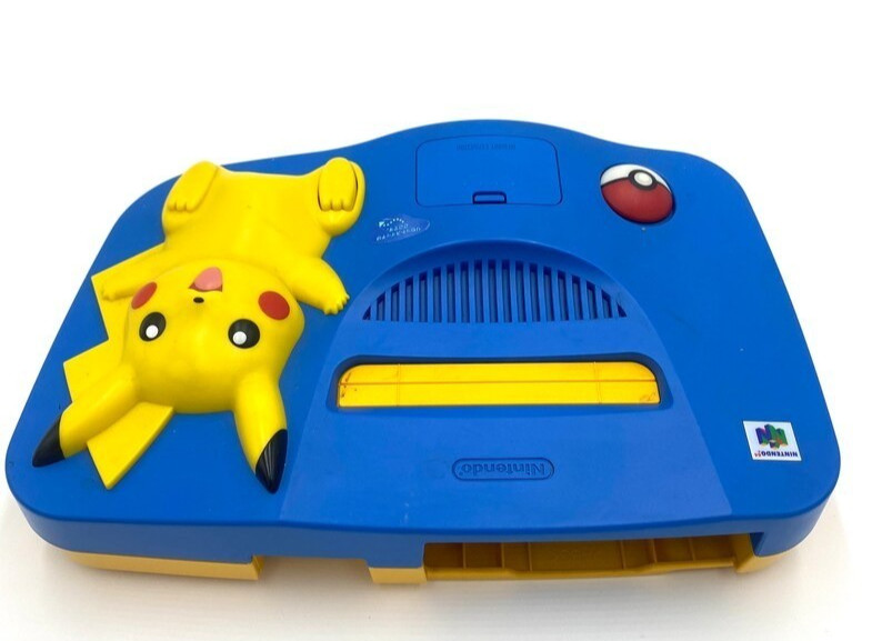 Authentic Nintendo 64 Console Pikachu Blue & Yellow N64 Official Pikachu N64 CIB