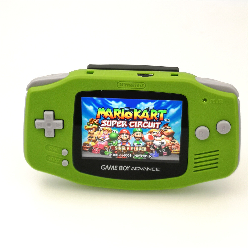 Game Boy Advance Console with iPS Backlight Backlit LCD Console – Apple Green