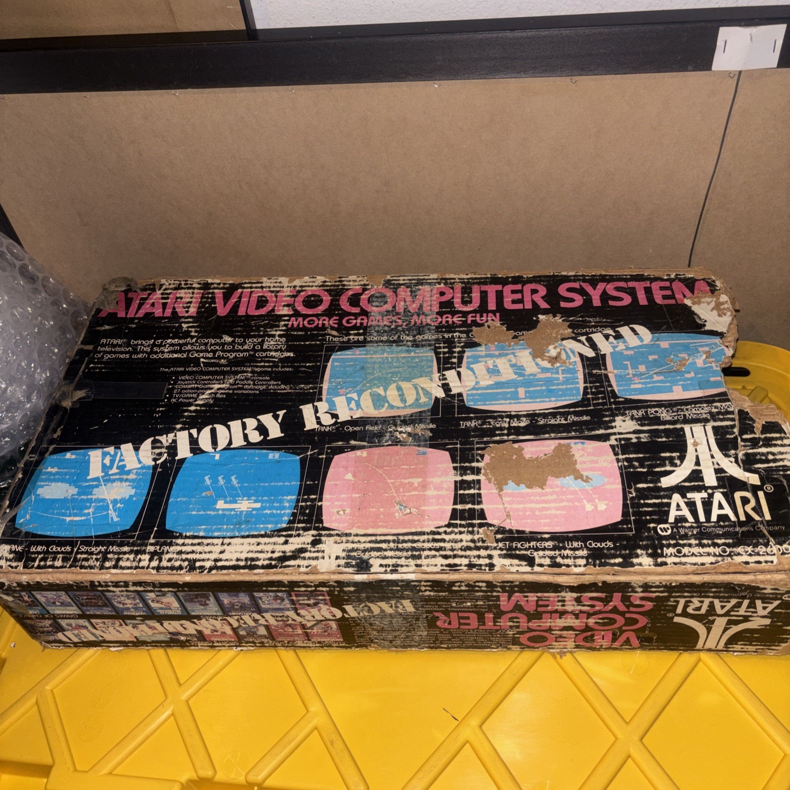 Atari 2600 Heavy Sixer Console In Box Chess Piece Box Tested Works Bundle