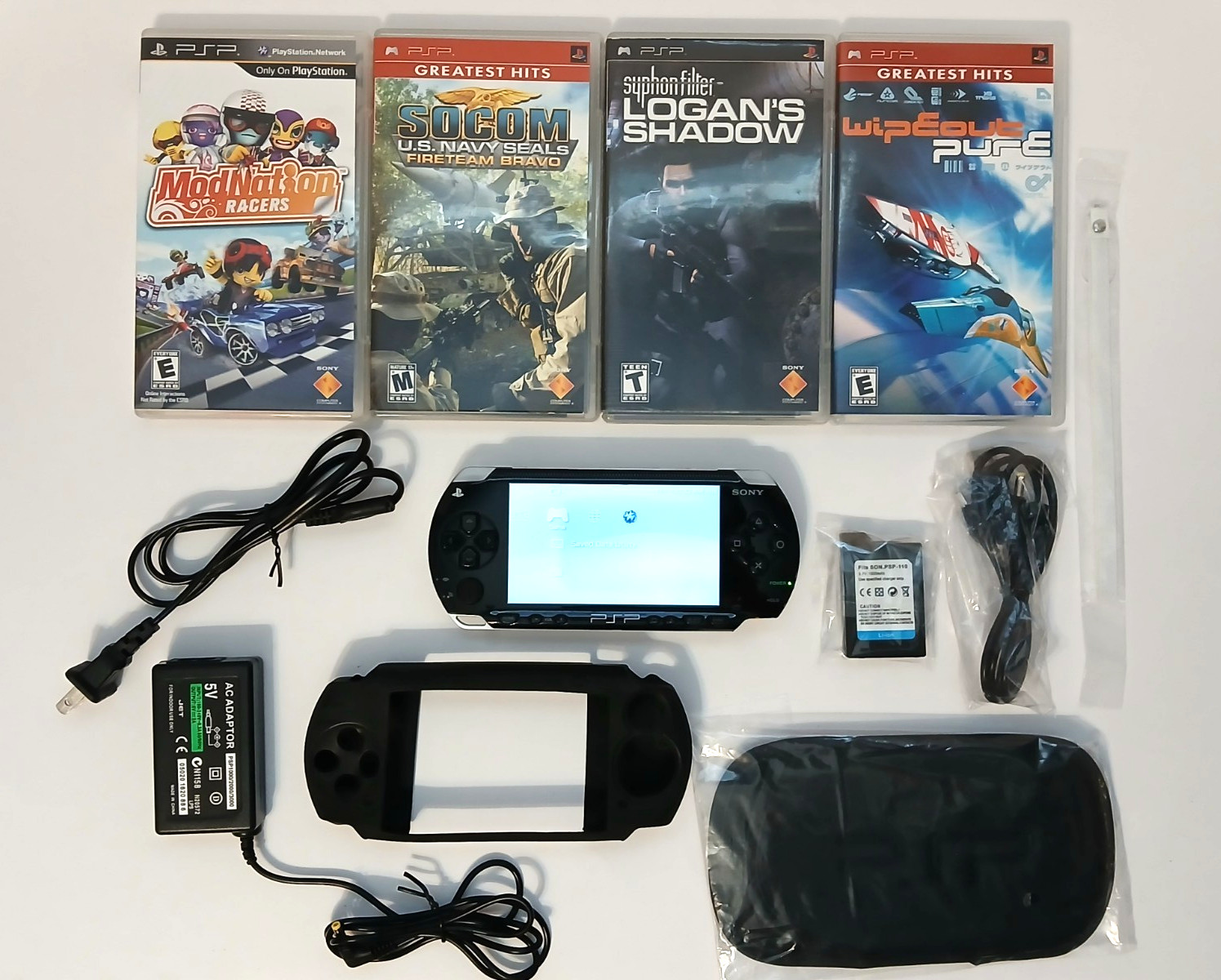 Sony PSP 1001 Portable Handheld w/ Games, 1.0GB PRO Duo & Accessories! TESTED