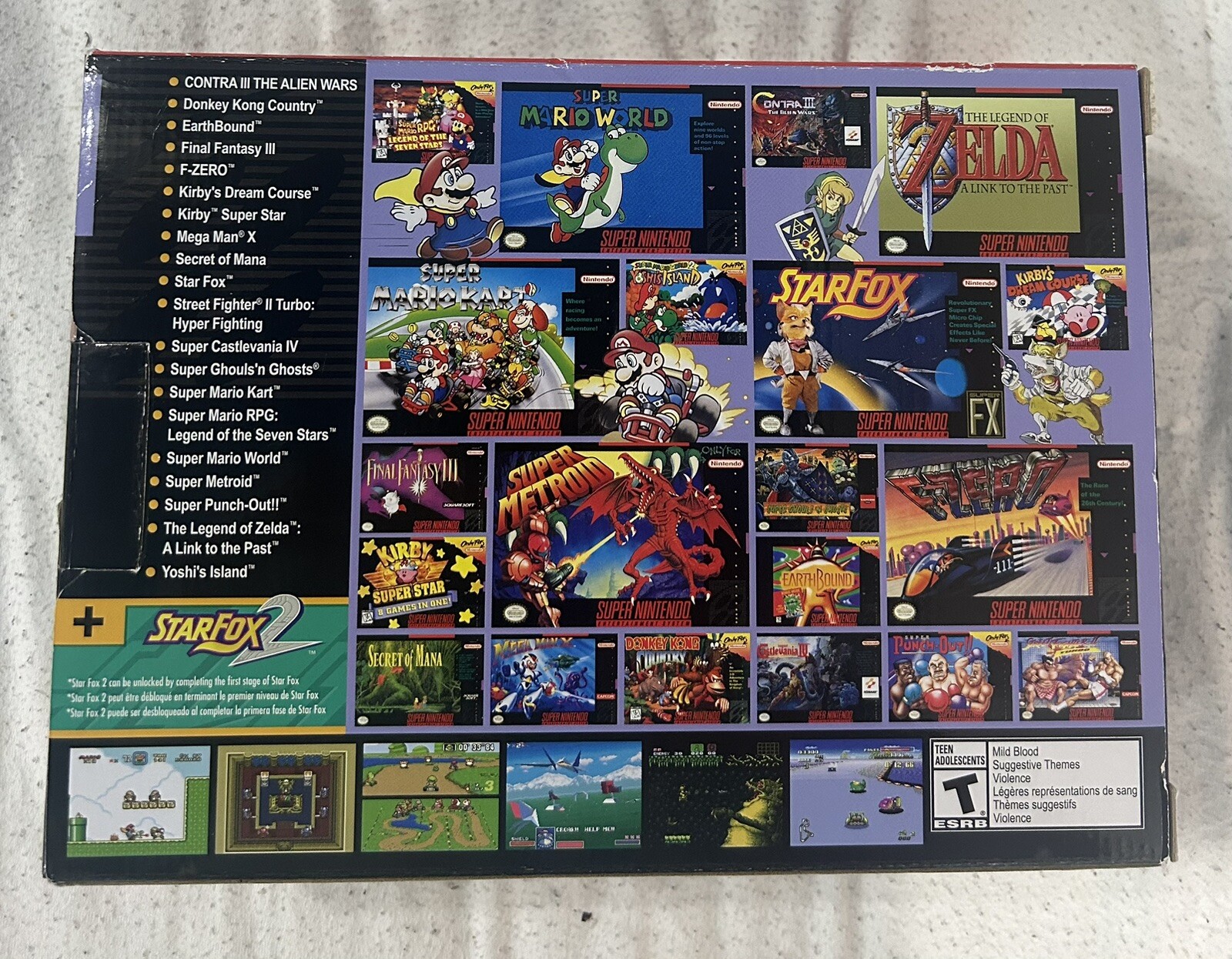 SNES Super Nintendo Classic Mini Super Entertainment System 21 Games Very Nice