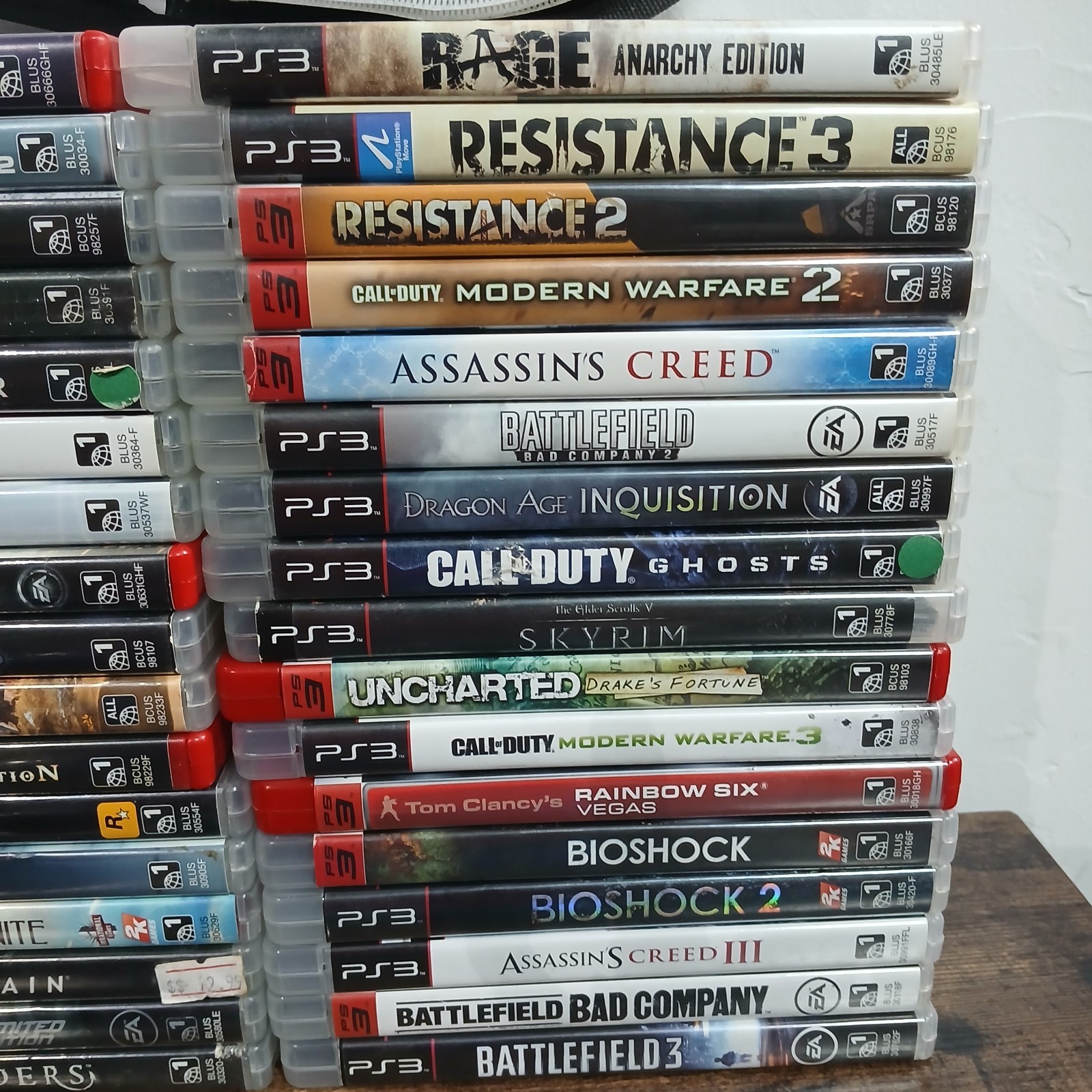 Sony PlayStation 3 Ps3 60GB Console Black Backwards Compatible 58 Games Lot