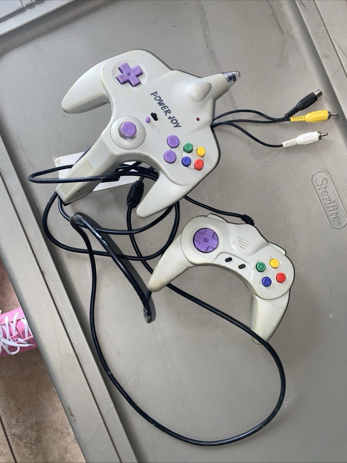 Power Joy Plug-and-Play Video Game Console Composite RCA Controllers Multi-Color