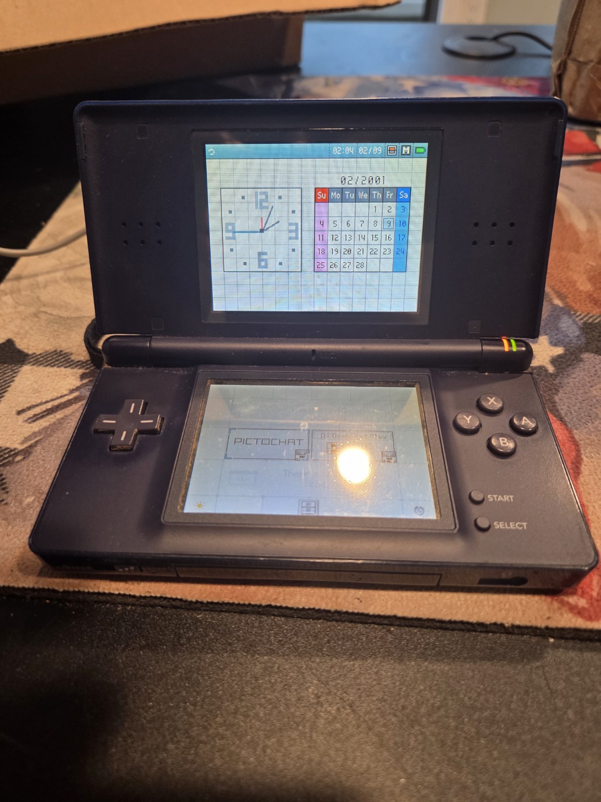 Nintendo DS Lite USG-001 (JPN) Blue Handheld Console & Stylus Pen D Pad Damage