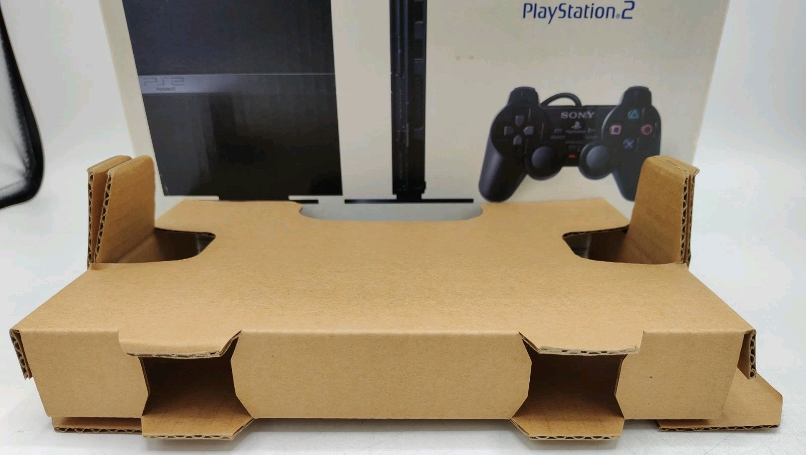 Sony Playstation 2 Console Slim SCPH-77001 Box ONLY + Cardboard + Case Protector