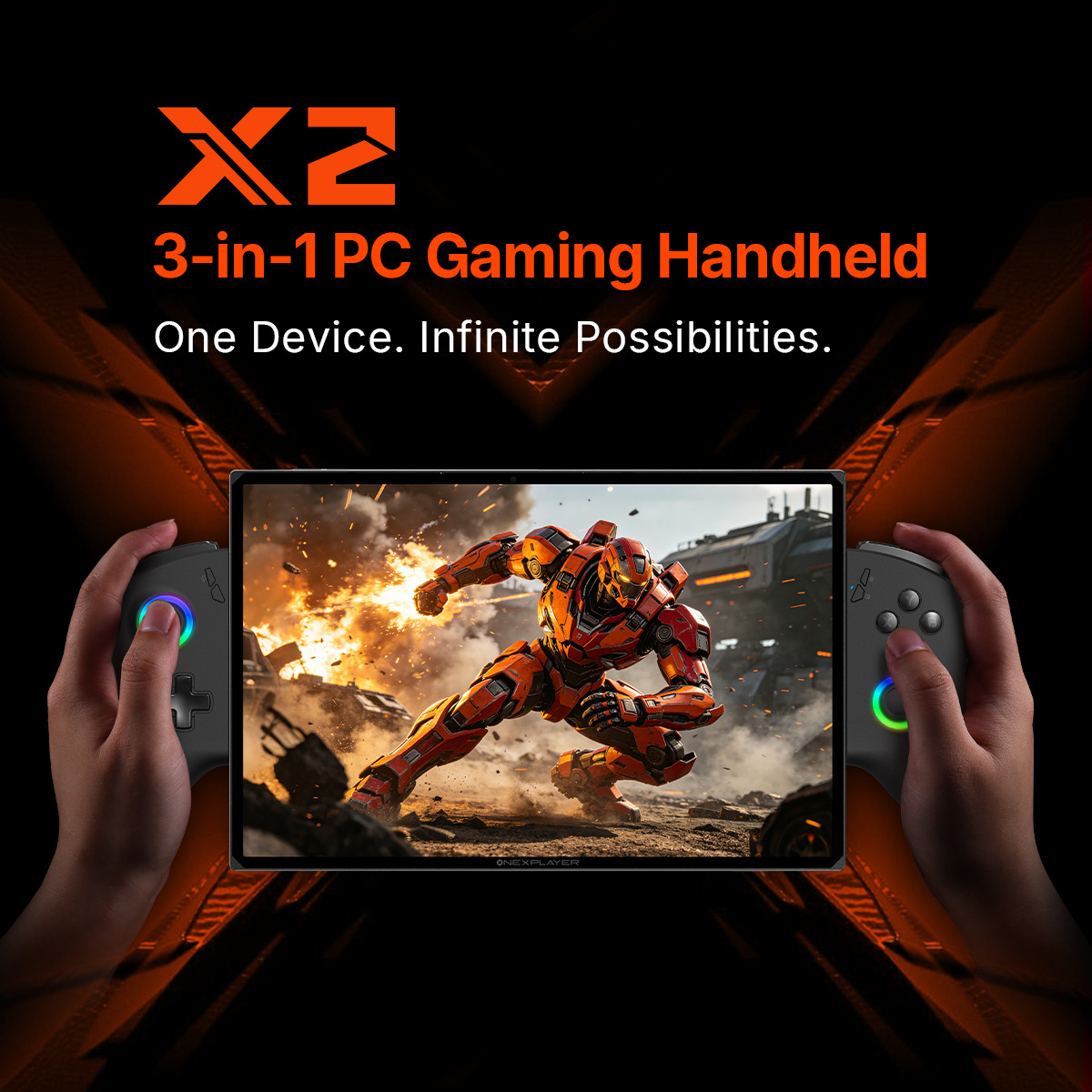 ONEXPLAYER X2 with Intel® Arc™ G3 Extreme – 10.95″ 3-in-1 Al Gaming Handheld