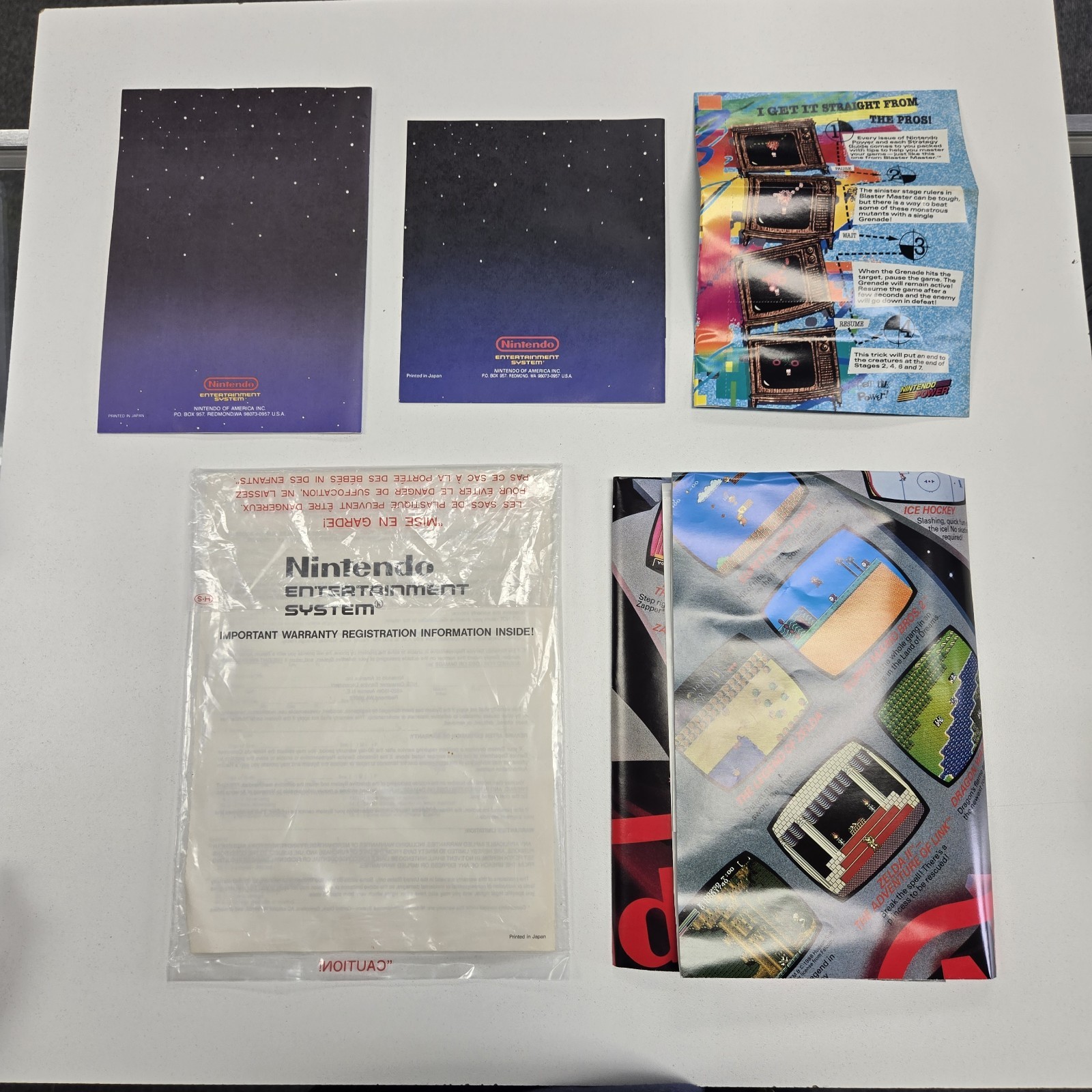 Nintendo NES Action Set Complete in Box CIB w/ Zapper Mario Duck Hunt TESTED!!!