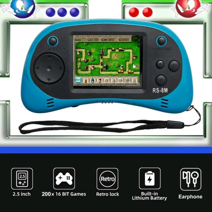 Kids Pocket 16 Bit Game Controller Console System