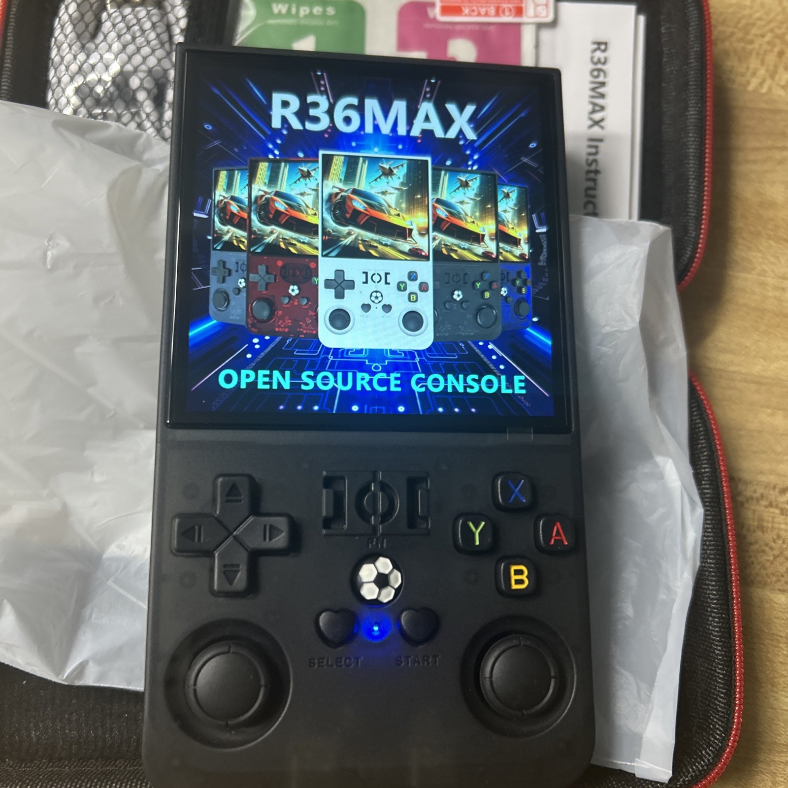 R36MAX Retro Handheld Game Console, 4.0 Inch 720X720 IPS Screen, 128GB