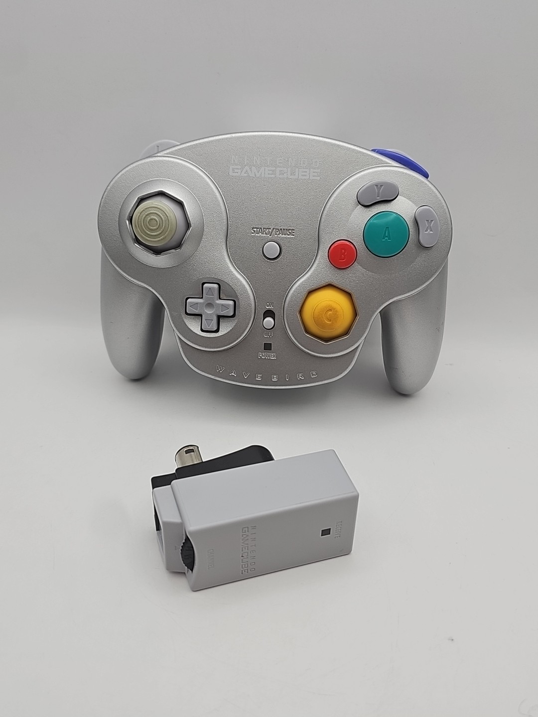 Nintendo Gamecube W/ Gameboy Player & Disc! 2 Controllers Including 1 Wavebird!