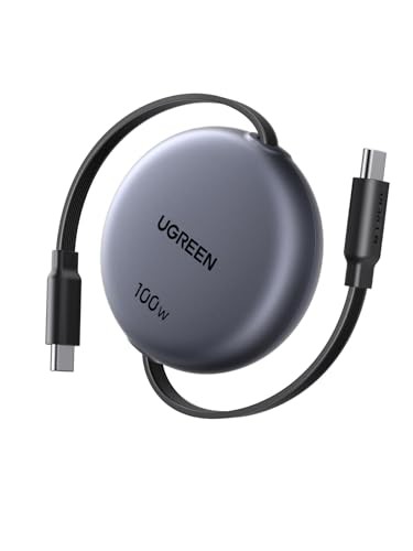 UGREEN 100cm Retractable PD 100W/5A USB-C Cable 4-Level Adjustable Length