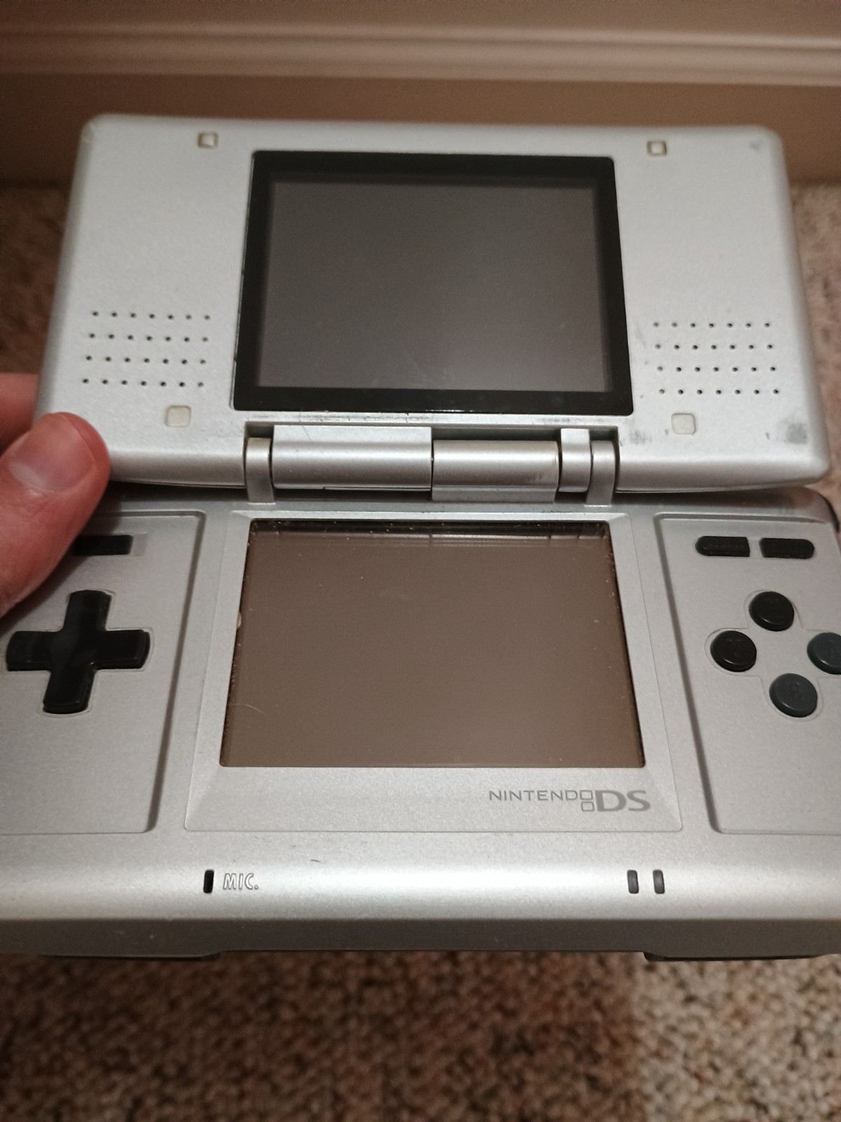 Nintendo DS Handheld System – Silver – No Charger or Stylus
