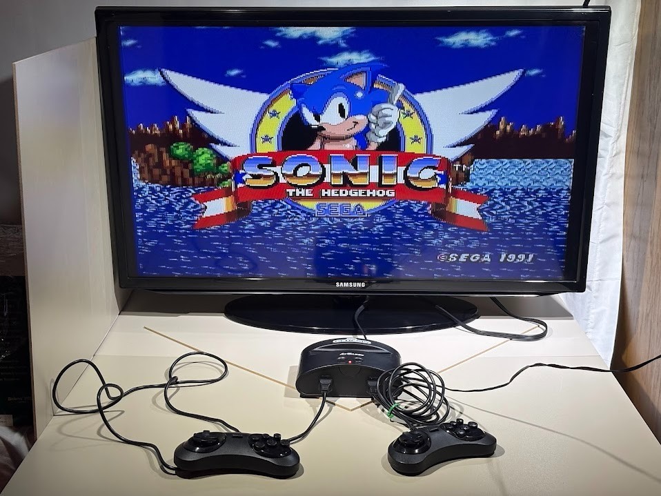 Sega Genesis Classic AtGames Bundle – Works Perfectly – NBA 94 & Madden 92