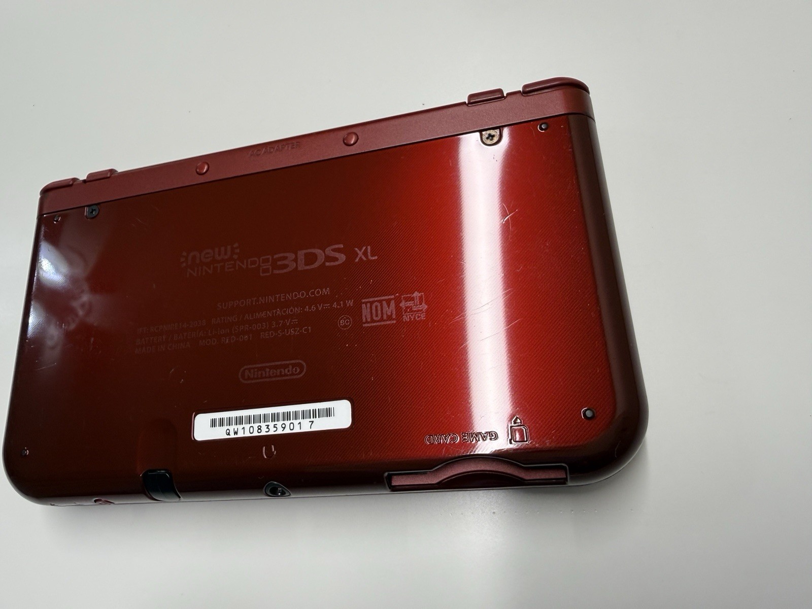 NICE! New Nintendo 3DS XL Red Console US Model – TOP IPS Tested W Charger Stylus