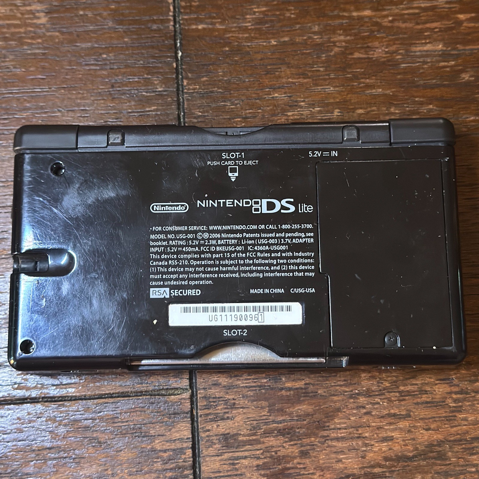 Nintendo DS Lite Handheld System – Black | Broken Hinge – Selling As Is