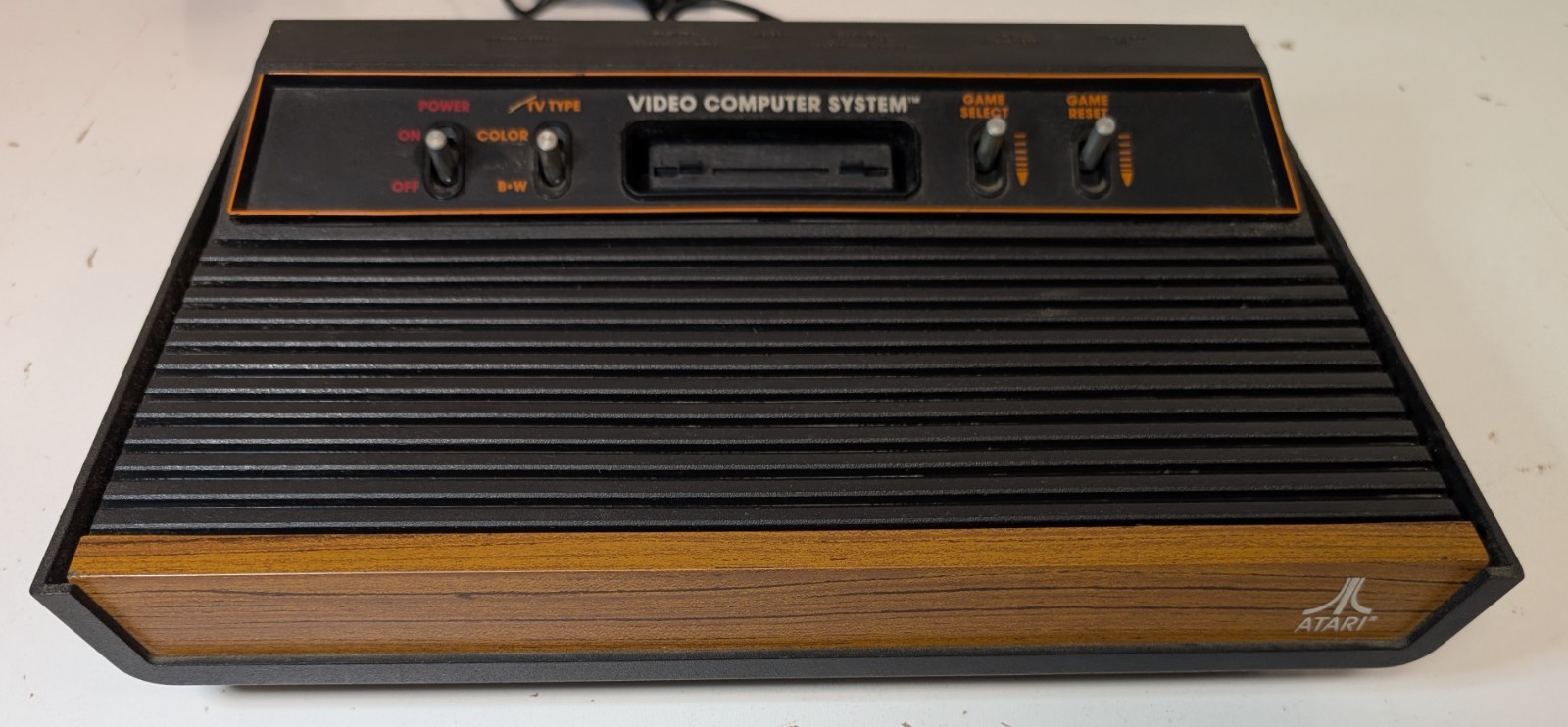 Original Atari 2600 Console CX-2600 Taiwan Woodgrain Controller & AC Tested