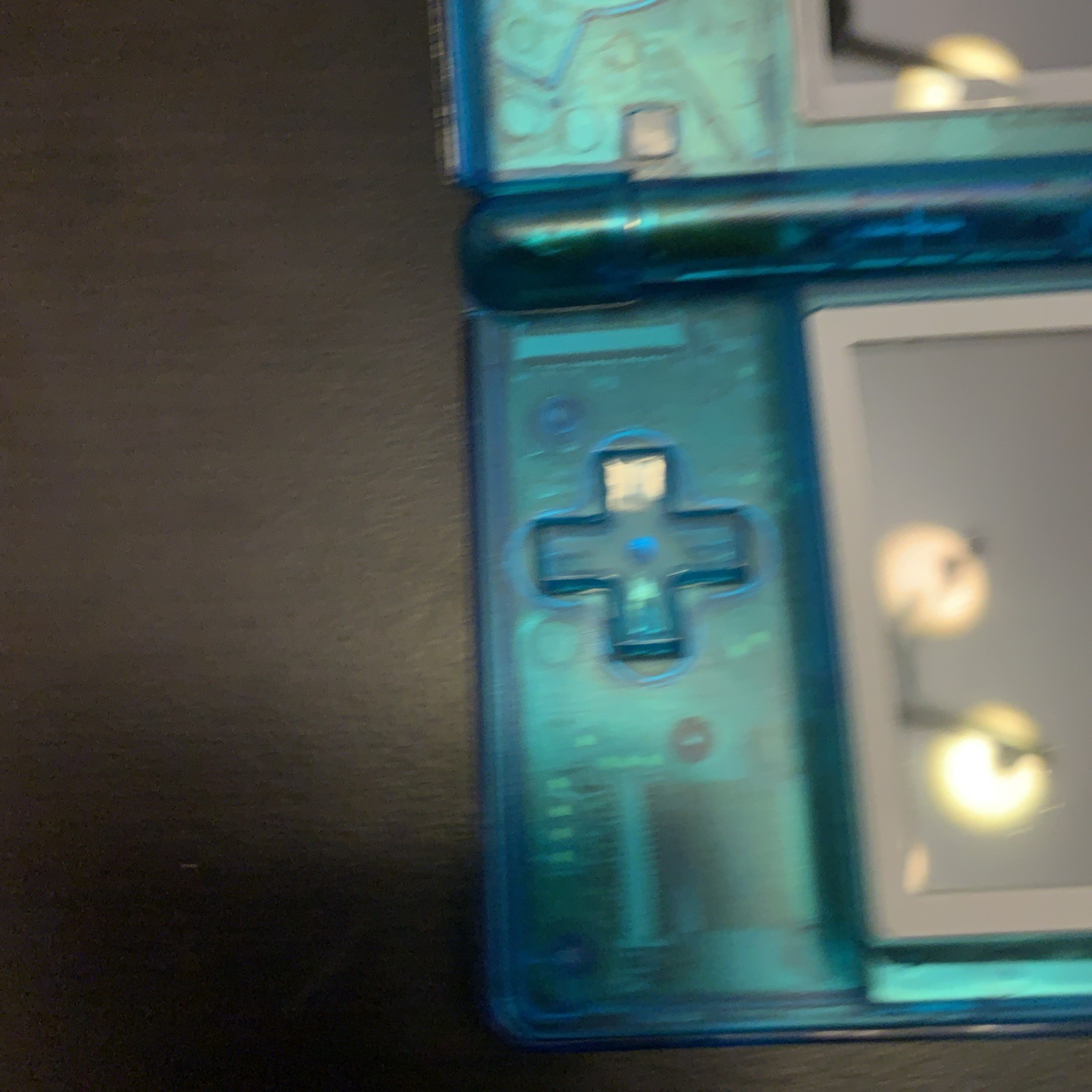 Nintendo DS Lite Handheld Console Custom Transparent Clear Blue (Tested Working)