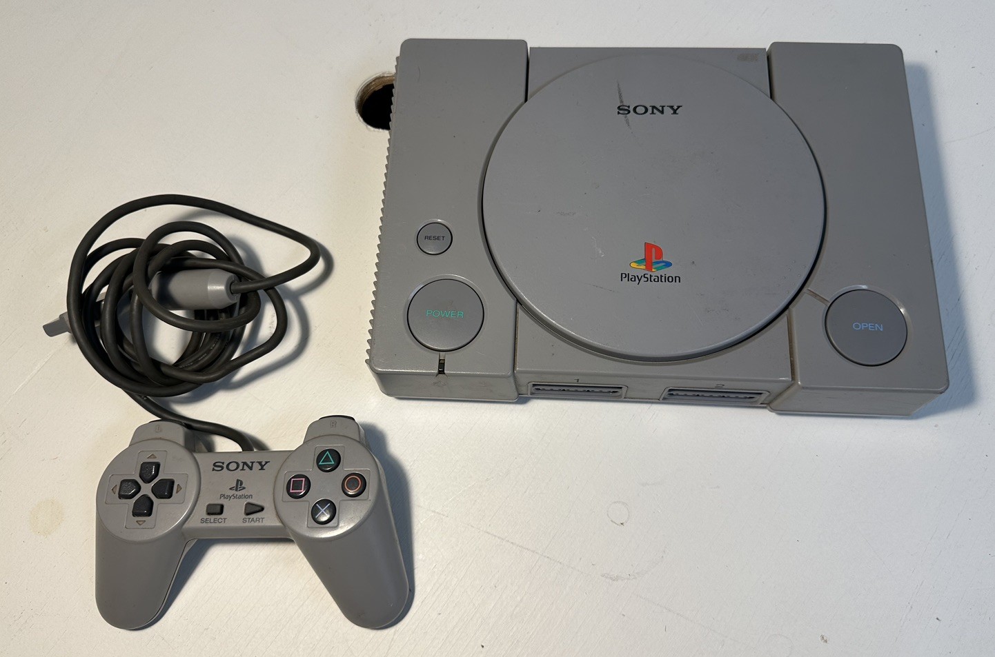 Sony PlayStation 1 Gray Video Game Console & Controller Untested SCPH-7001