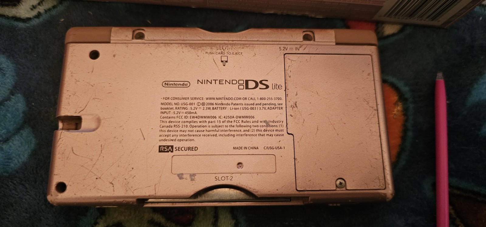 Nintendo DS Lite Video Game Console – Metallic Rose With Box Only