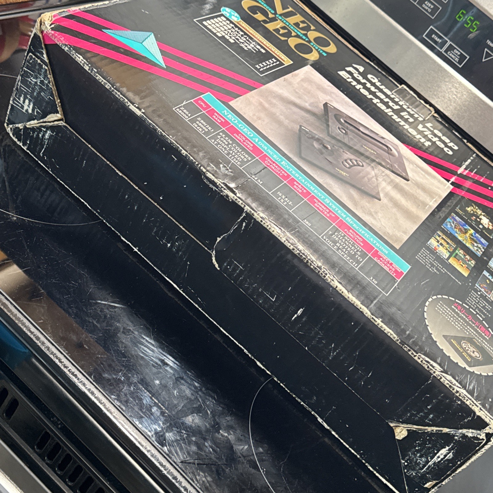 NEO GEO AES MAX 330 MEGA CONSOLE COMPLETE IN BOX TESTED WORKING