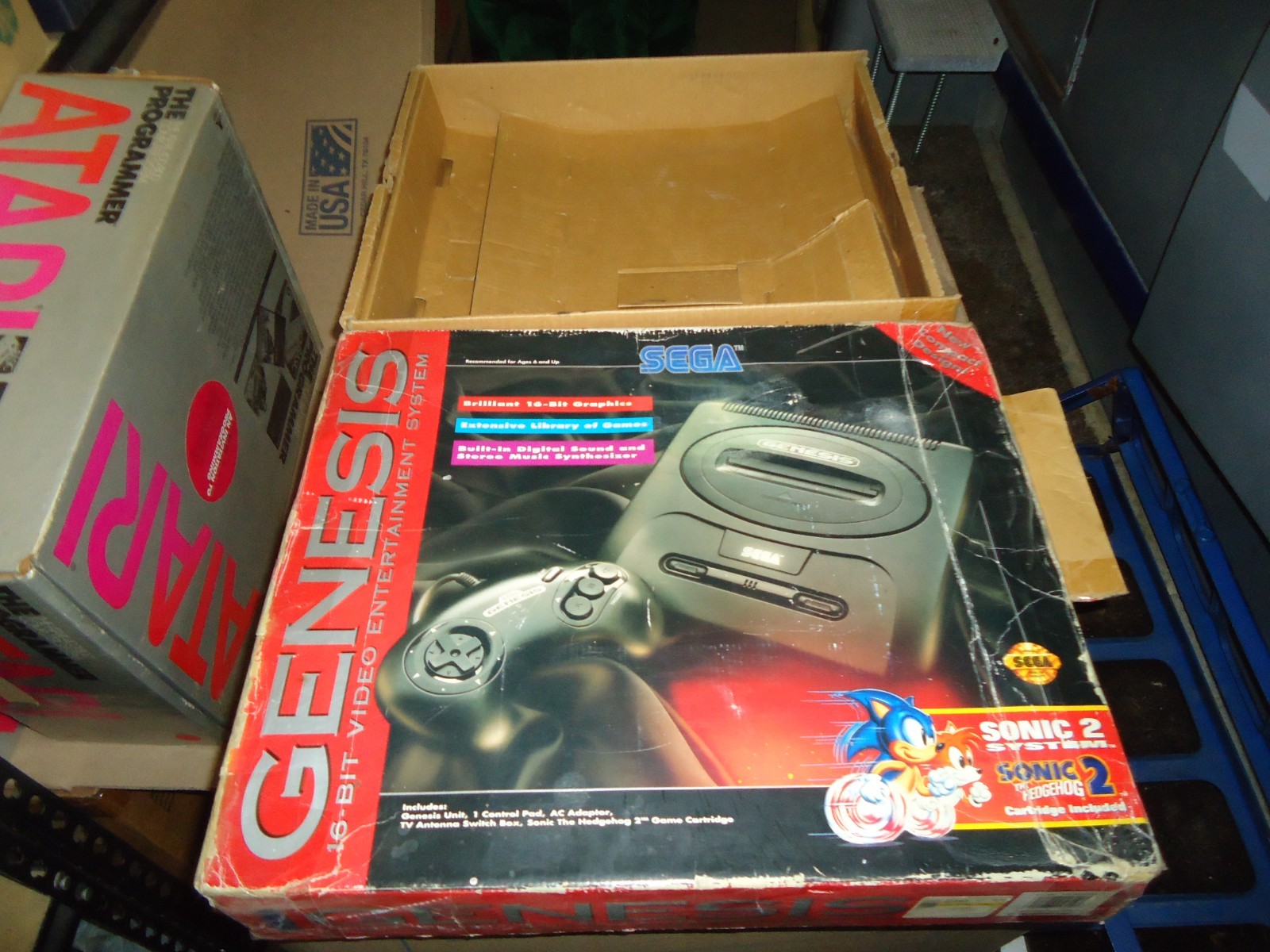 Sega Genesis 2 Console/System Original Box and Tray Only!