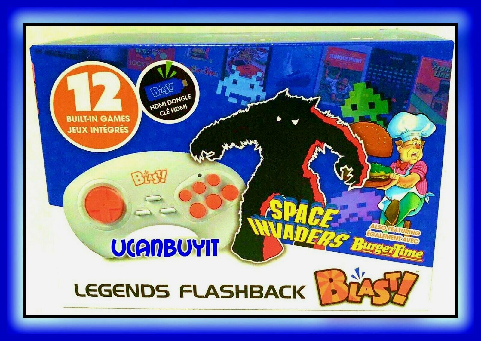 Legends Flashback Blast 12 Electronic Games w/Controller Space Invaders & More!
