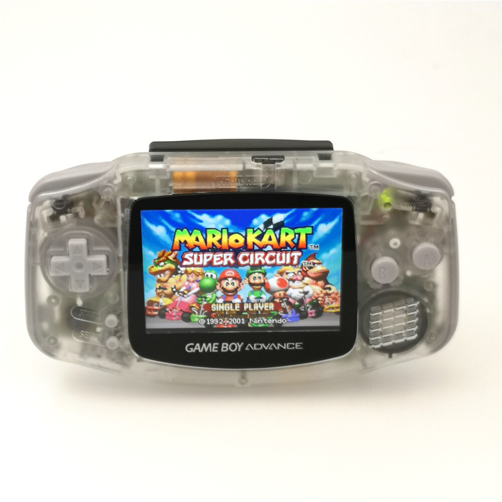 Game Boy Advance Console with iPS Backlight Backlit LCD Console – Clear White