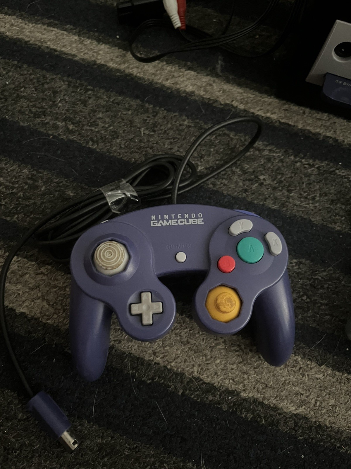 Nintendo GameCube DOL-101 Black and Includes 2 Controllers and memory also wires