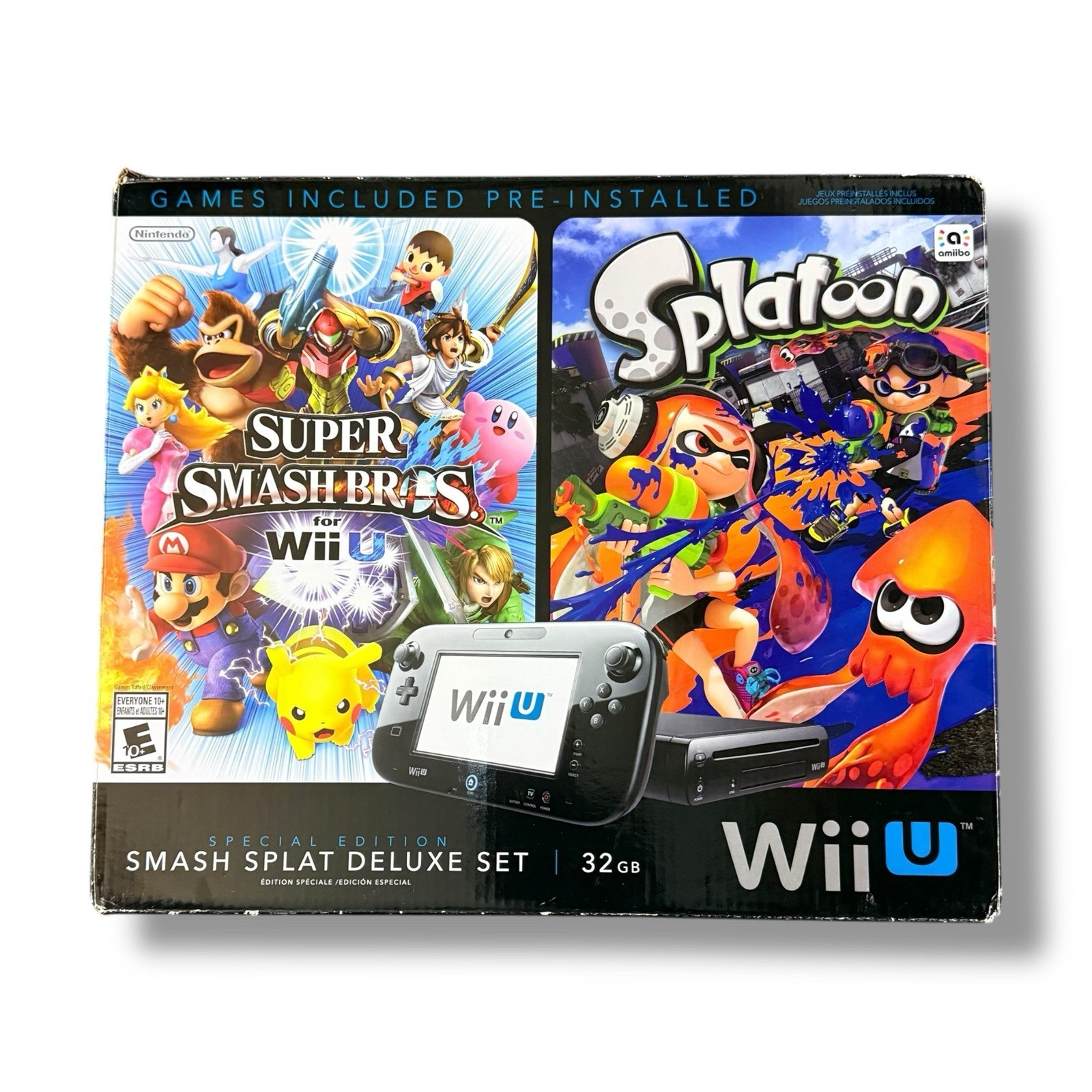 ⚠️BOX ONLY⚠️ Nintendo Wii U Smash splat Deluxe Set Splatoon Super Smash Bros.