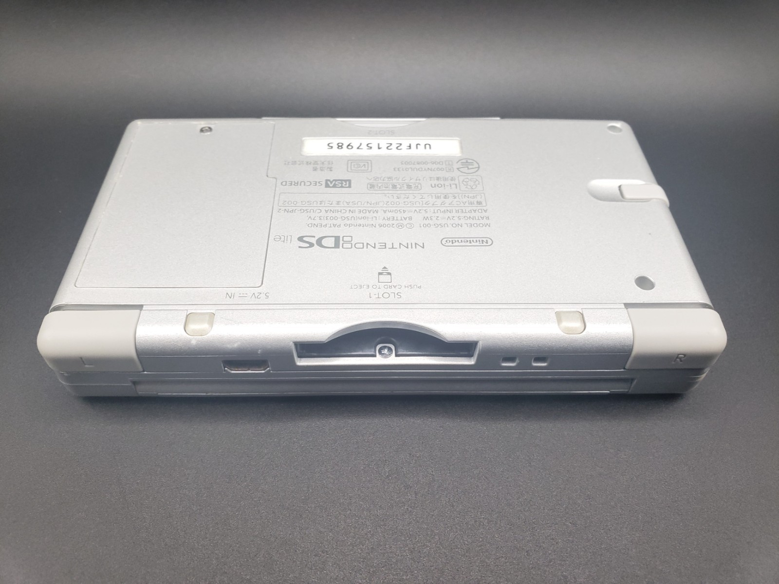 Nintendo DS Lite Gloss Silver OEM Restoration (Good Condition) w/ Charger