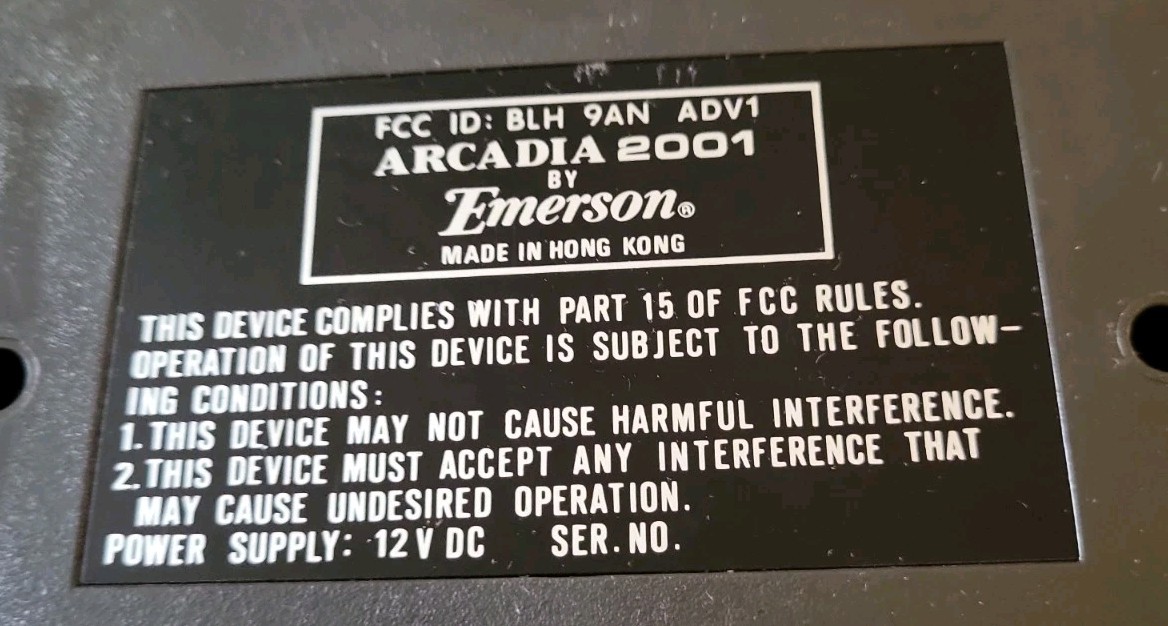 Emerson ARCADIA-2001 Game Console ☆RARE☆ Powers Up / Untested – Vintage – GC