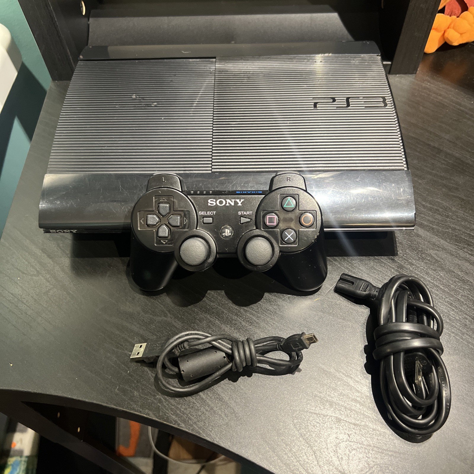 Sony PlayStation 3 Super Slim Black 250GB Console Video Game System w Controller
