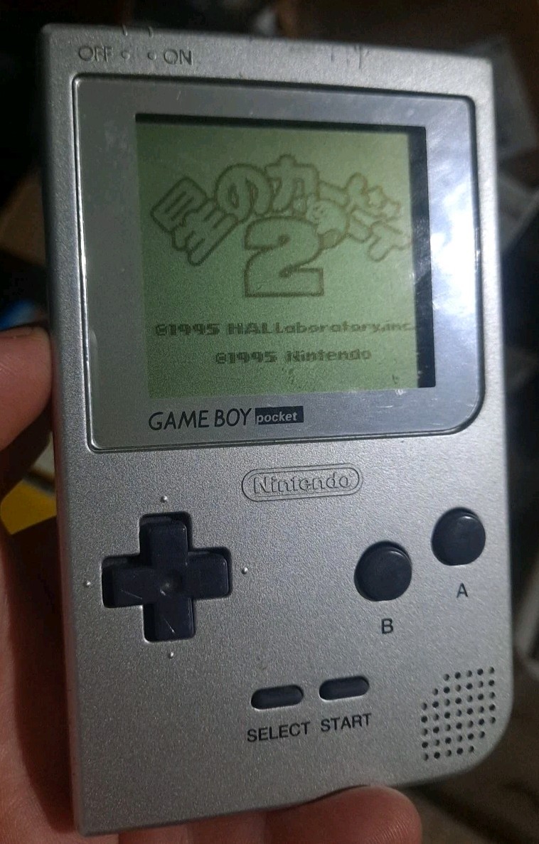 Nintendo Gameboy Pocket Silver Handheld Console System Tested & Working
