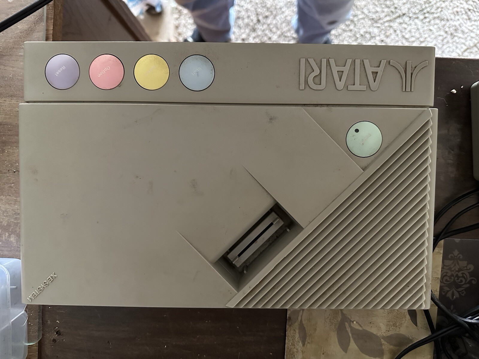 Atari XE System Console . Plus Joy Stick Plus Trackball Controller Plus 4 Games.