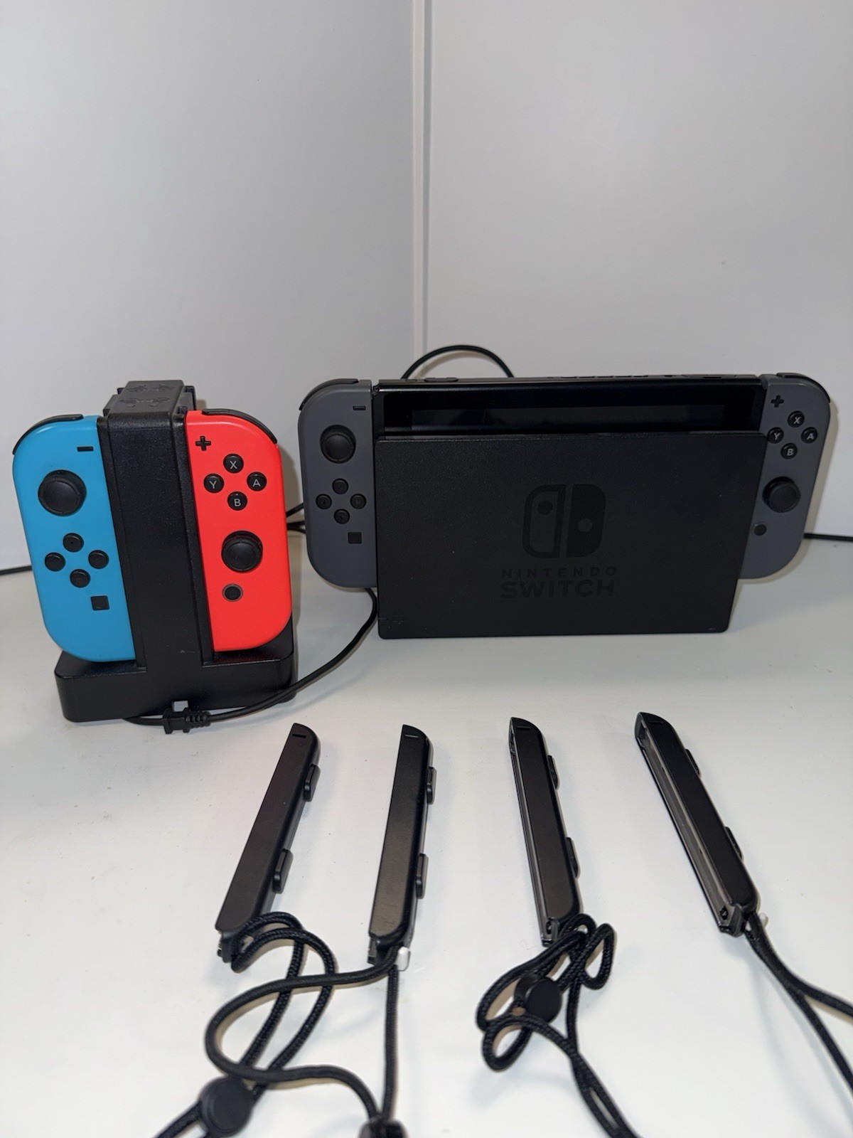 Nintendo Switch 32GB Gray Console with Neon Red and Neon Blue Joy-Con